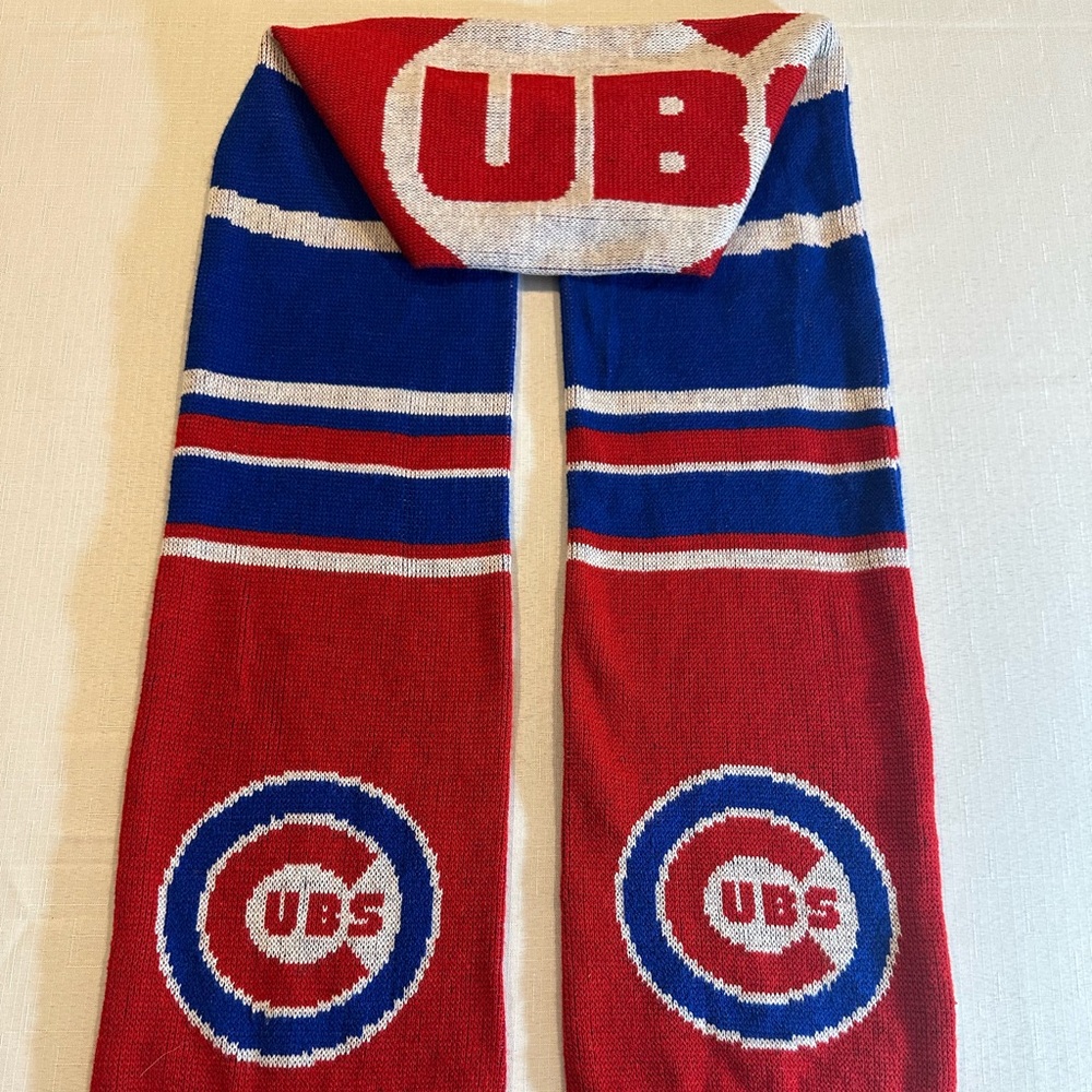 Chicago Cubs FOCO Knit Scarf Red Blue MLB Fan Winter Accessory